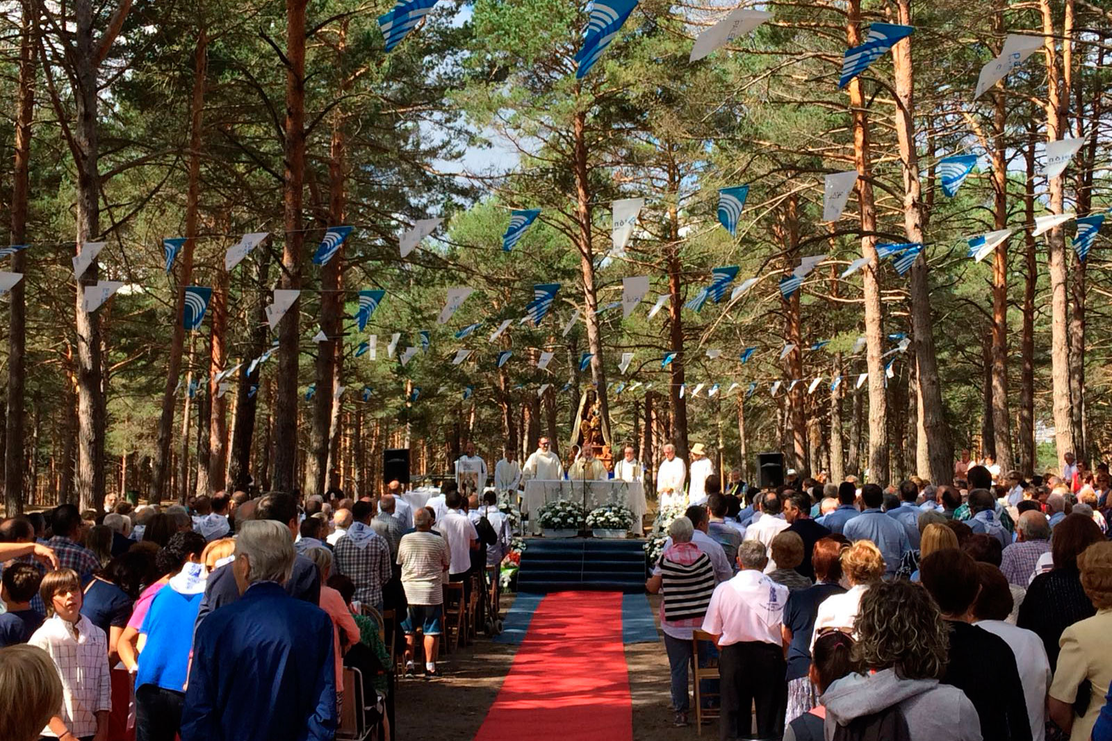 Con la Virgen del Llano en Aguilar de Campoo