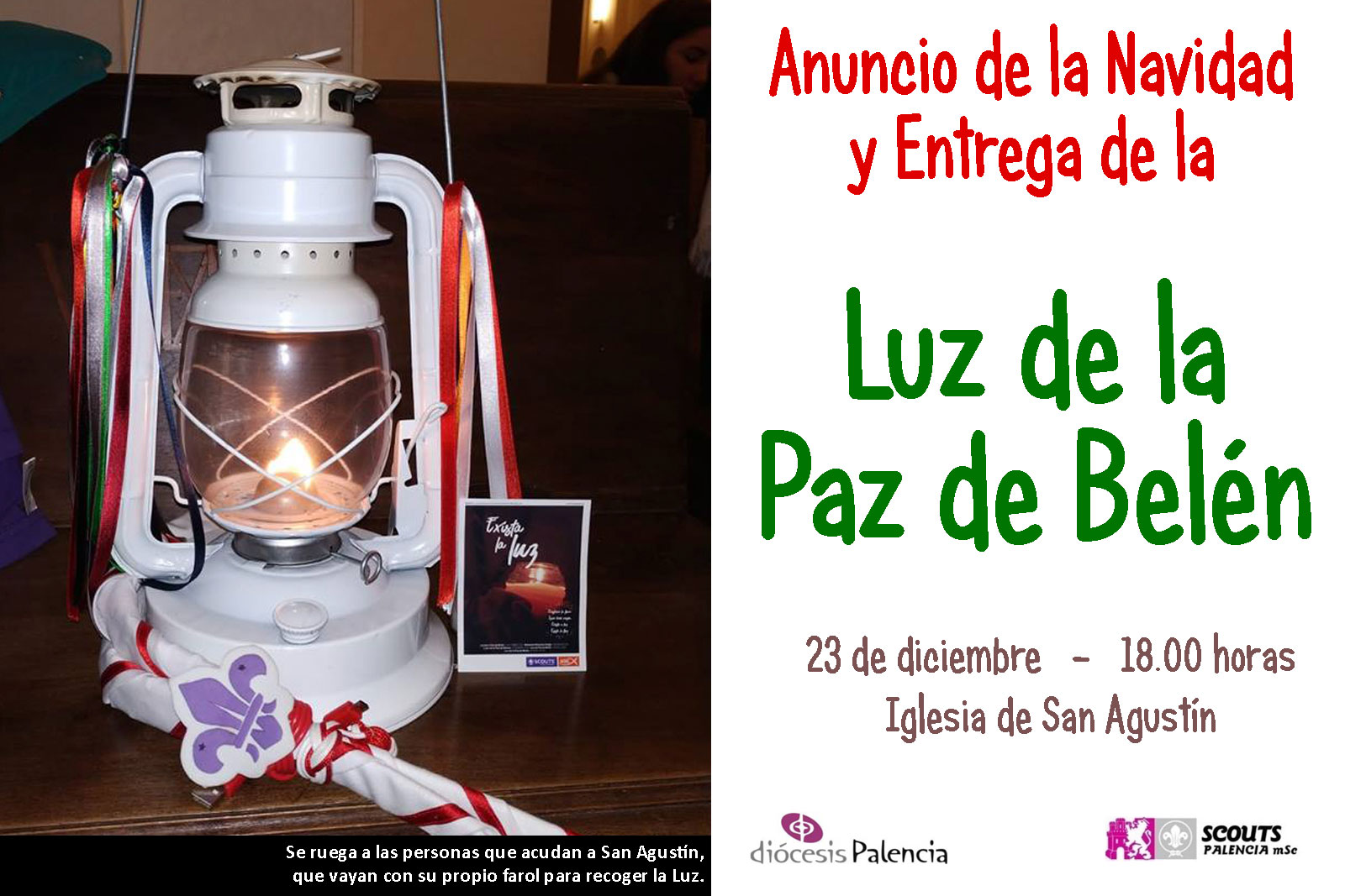 Entrega de la Luz de la Paz de Belén