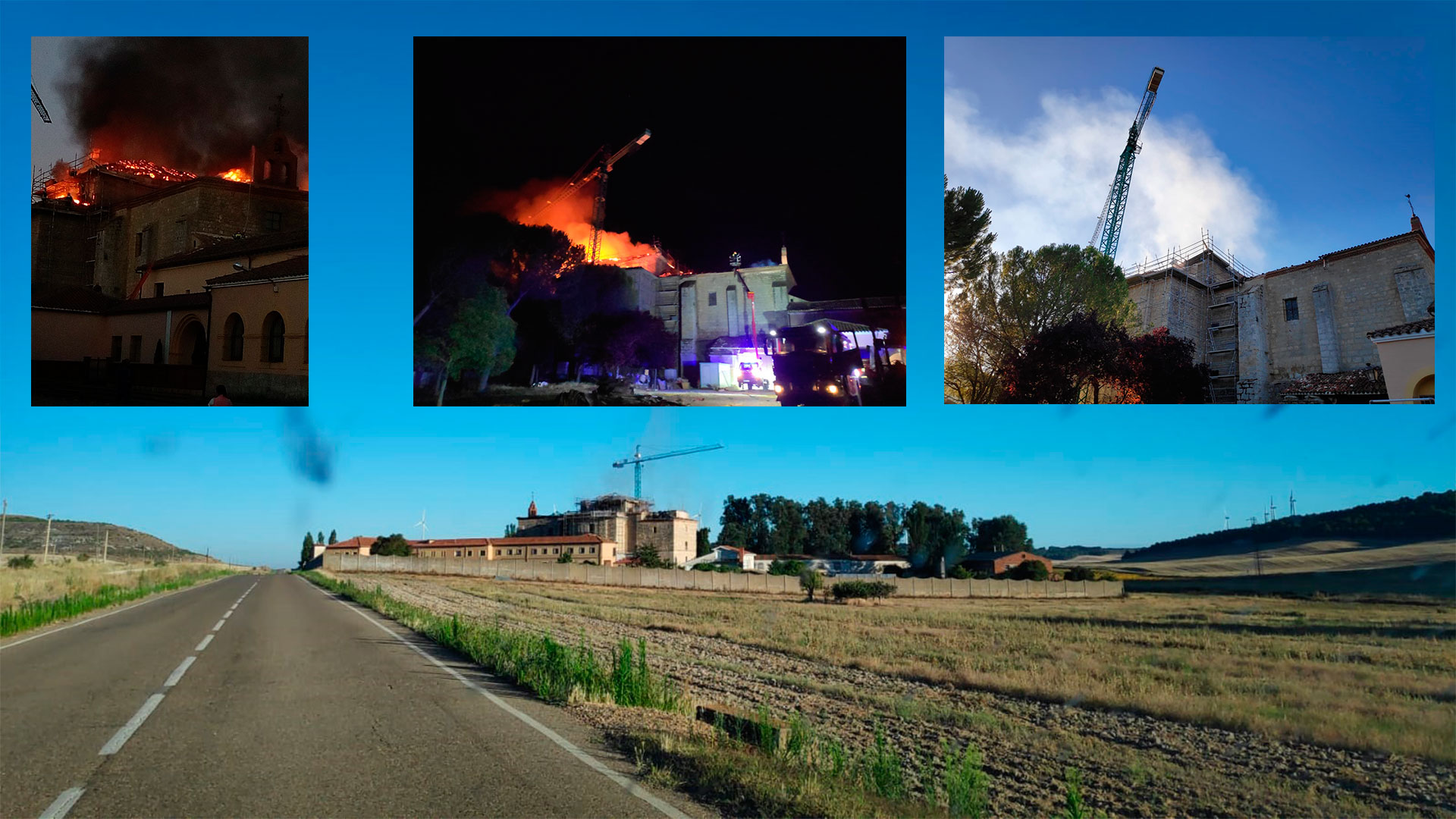 Un incendio calcina la nueva cubierta del Santuario de Alconada
