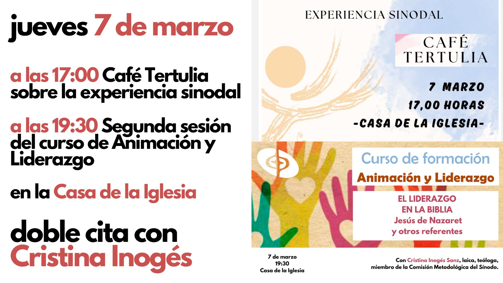 Doble cita con Cristina Inogés