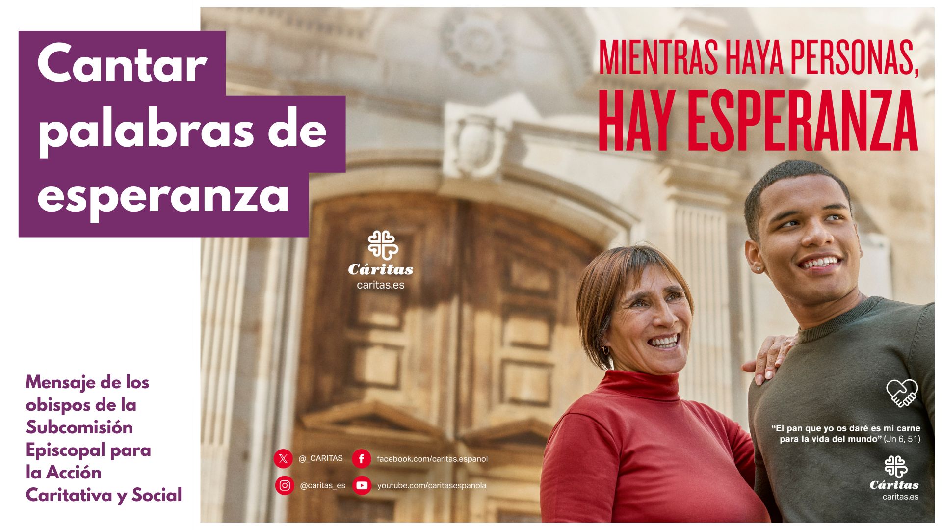 Cantar palabras de esperanza... ¡Es la hora del amor! 