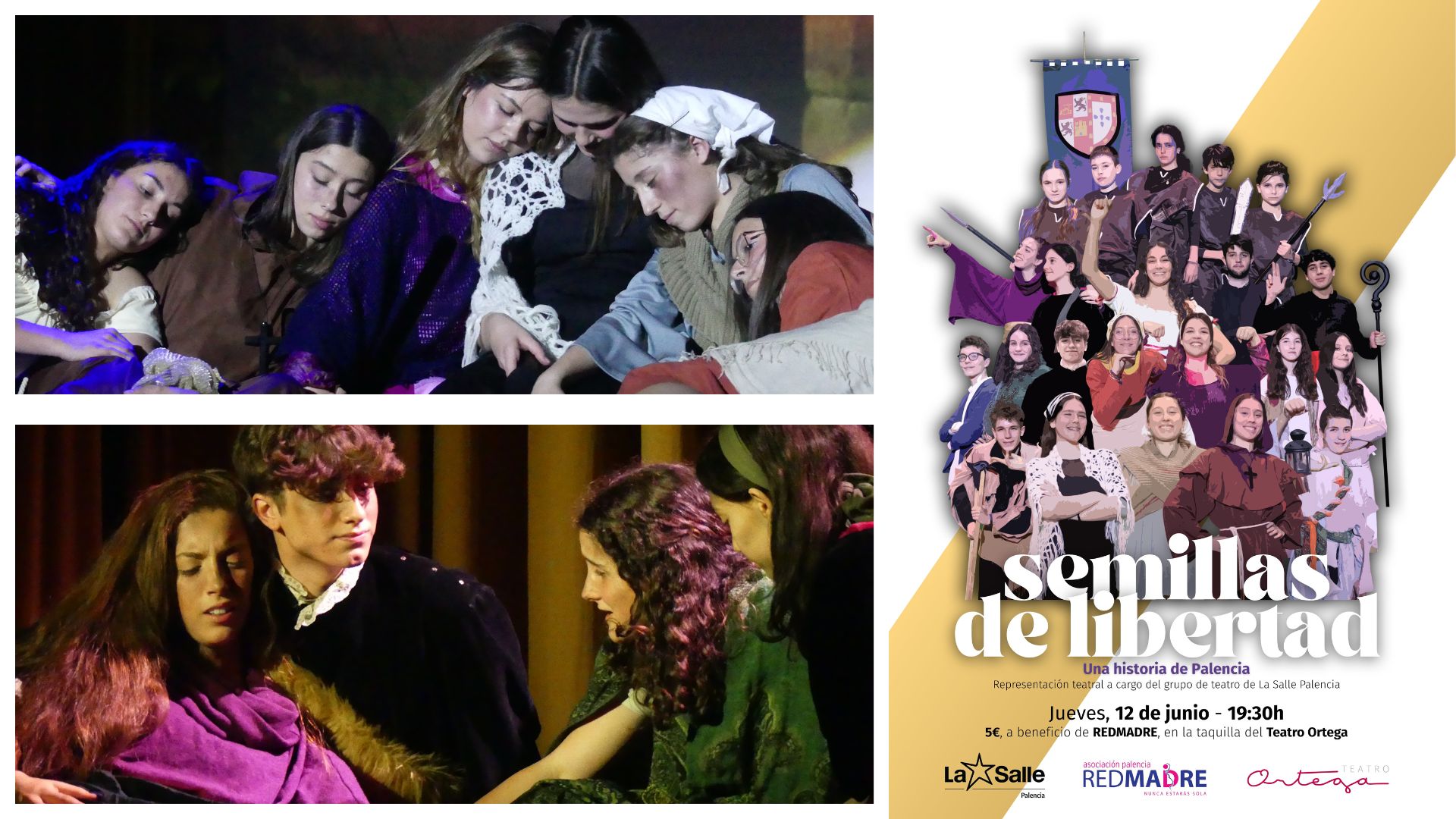 La Salle recuerda a las mujeres palentinas con un teatro solidario: “Semillas de libertad”