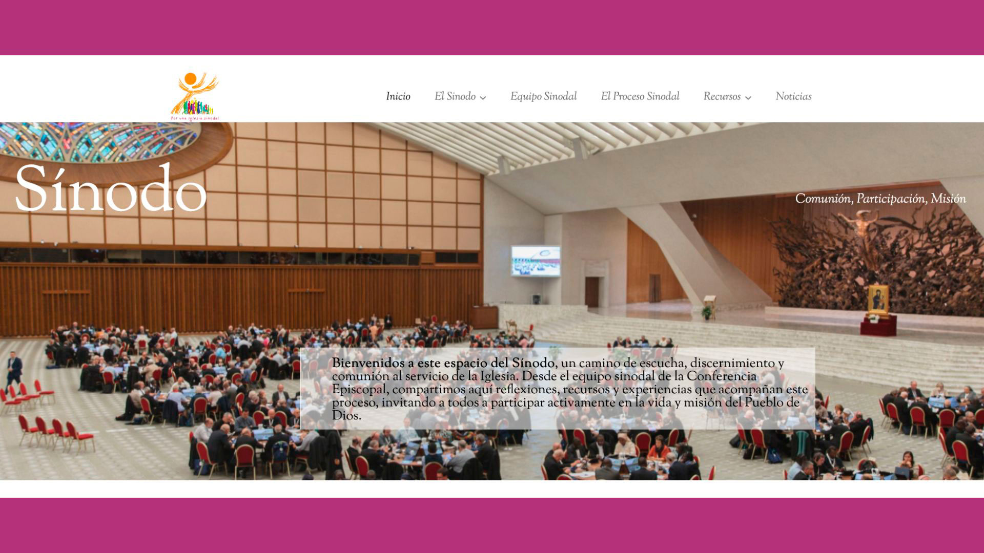 LA CEE renueva su sitio web del Sínodo para su Fase de Implementación